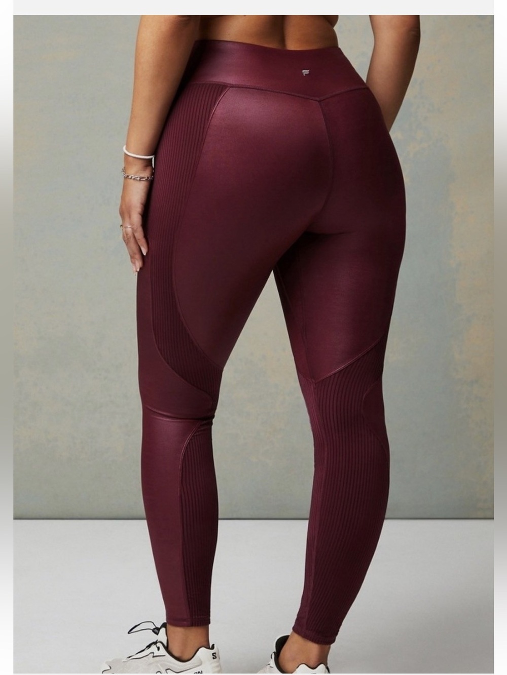 Fabletics Merlot Shine Motion365+ Contour High Waisted Leggings